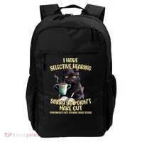 Cat Have Selective Hearing You Didnt Make Cut Funny Backpack thumb 0