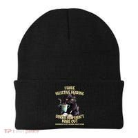 Cat Have Selective Hearing You Didnt Make Cut Funny Beanie thumb 0