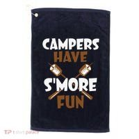 Campers Have Smore Fun Campfire Camping Gift Golf Towel thumb 0