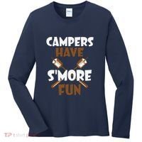 Campers Have Smore Fun Campfire Camping Gift Women's Long Sleeve Shirt thumb 0