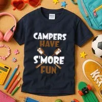 Campers Have Smore Fun Campfire Camping Gift Kids T-Shirt thumb 3