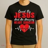 Cool Heart Surgery For Heart Cardiac Rehab Jesus T-Shirt thumb 3