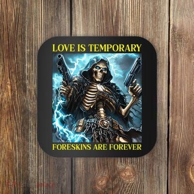 Cringe Hard Skeleton Meme Funny Foreskin Coaster