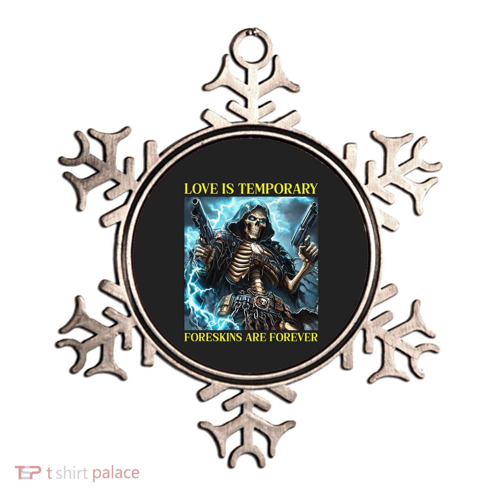 Cringe Hard Skeleton Meme Funny Foreskin Ornament