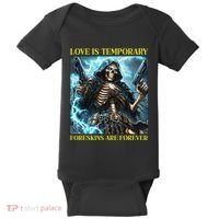 Cringe Hard Skeleton Meme Funny Foreskin Baby Bodysuit thumb 0