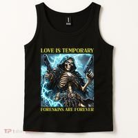 Cringe Hard Skeleton Meme Funny Foreskin Tank Top thumb 2