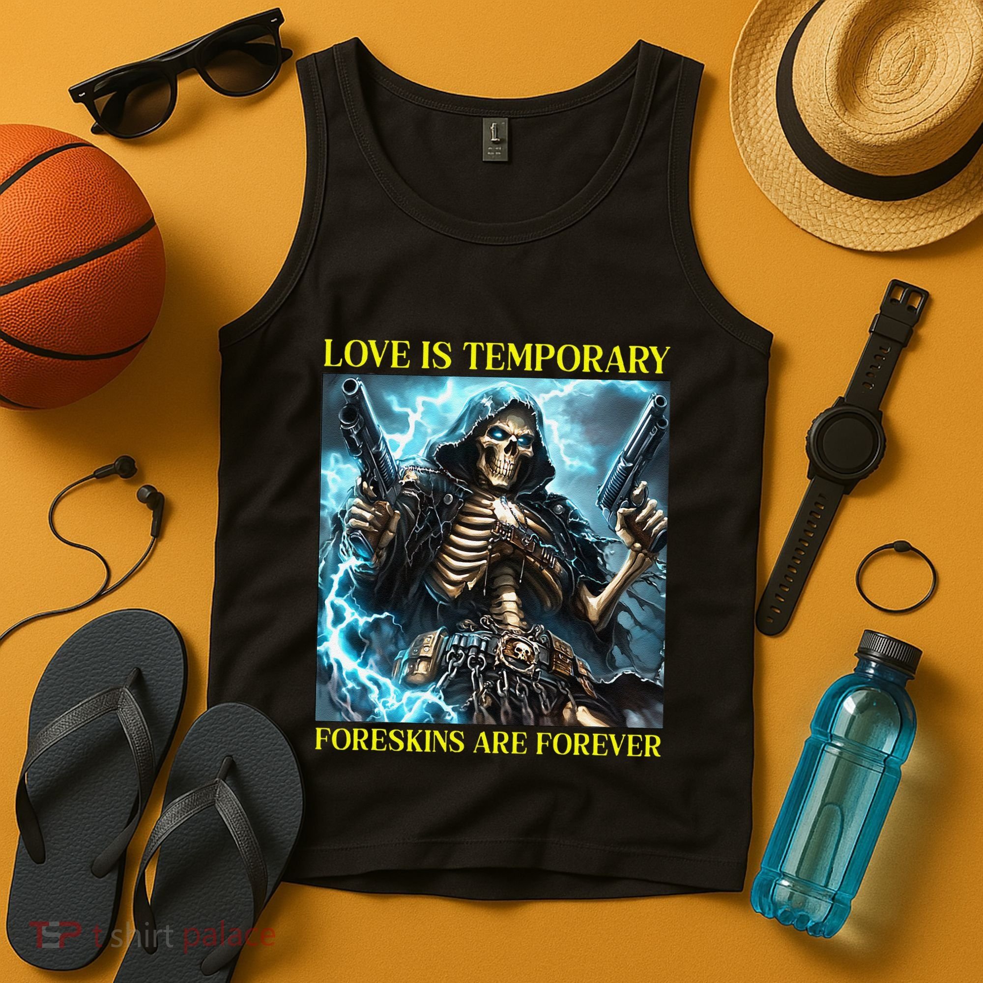 Cringe Hard Skeleton Meme Funny Foreskin Tank Top