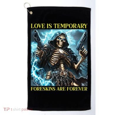 Cringe Hard Skeleton Meme Funny Foreskin Golf Towel