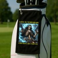 Cringe Hard Skeleton Meme Funny Foreskin Golf Towel thumb 2