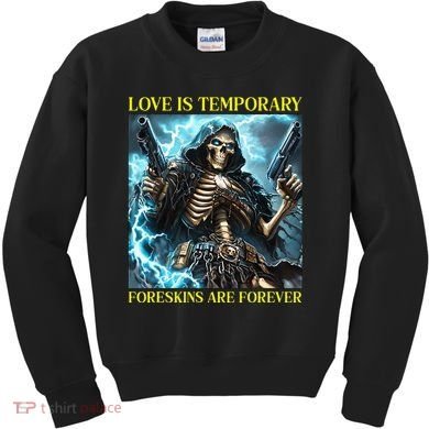 Cringe Hard Skeleton Meme Funny Foreskin Kids Sweatshirt