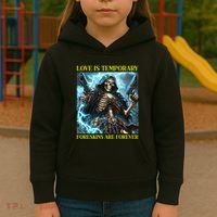Cringe Hard Skeleton Meme Funny Foreskin Kids Hoodie thumb 3