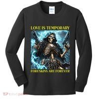Cringe Hard Skeleton Meme Funny Foreskin Kids Long Sleeve Shirt thumb 0