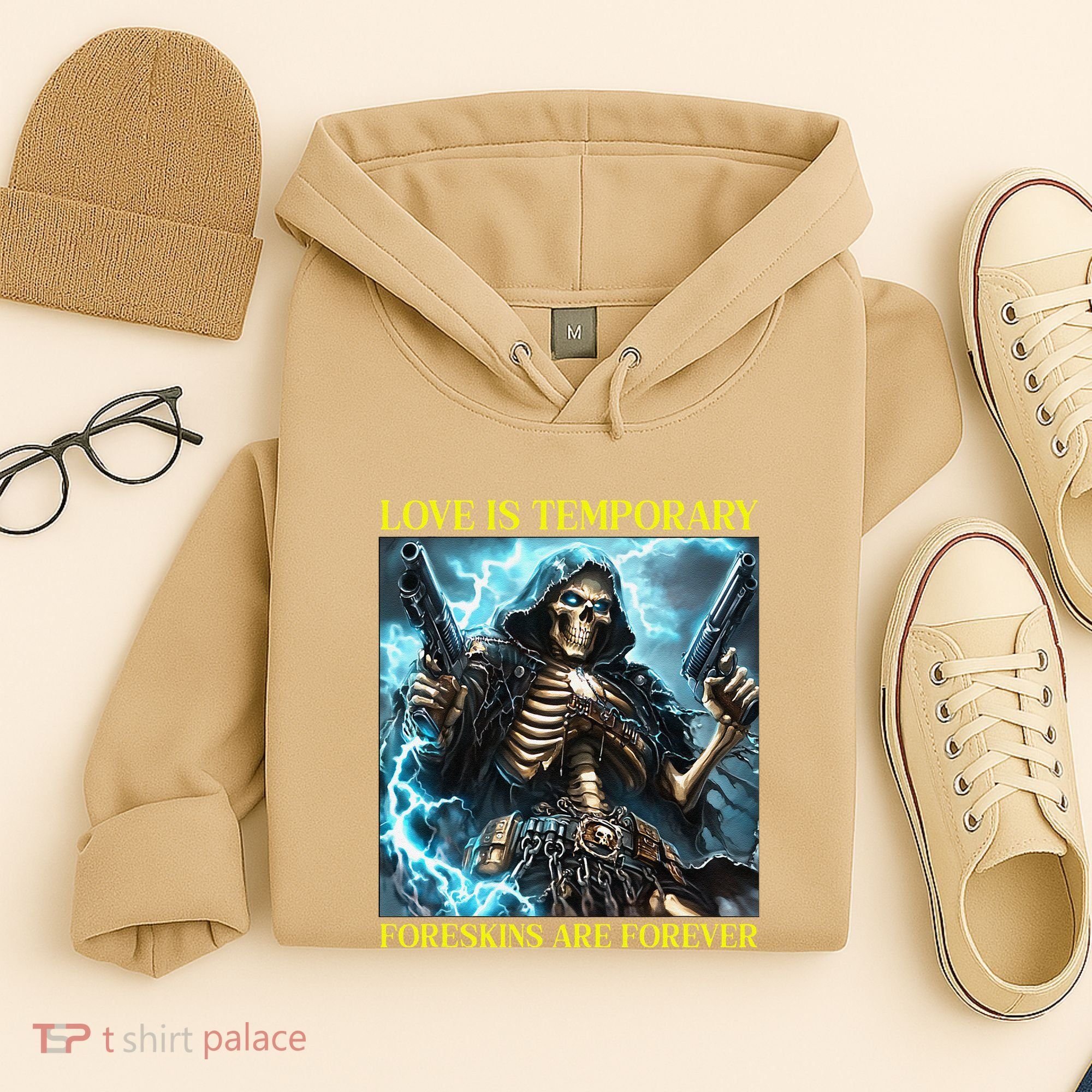 Cringe Hard Skeleton Meme Funny Foreskin Hoodie