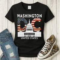 Capitol Hill Souvenir Gift Washington DC Women's T-Shirt thumb 3