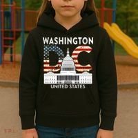 Capitol Hill Souvenir Gift Washington DC Kids Hoodie thumb 3