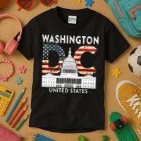 Capitol Hill Souvenir Gift Washington DC Kids T-Shirt thumb 3