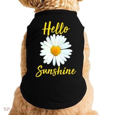 Cute Hello Sunshine Heart Daisy Flower Doggie Tank