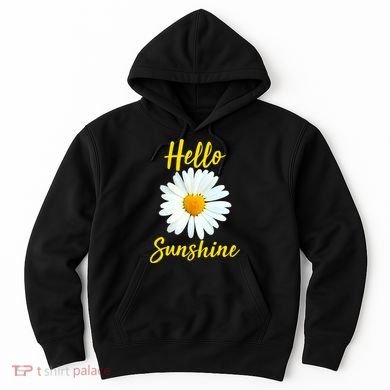 Cute Hello Sunshine Heart Daisy Flower Hoodie
