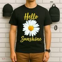 Cute Hello Sunshine Heart Daisy Flower T-Shirt thumb 6