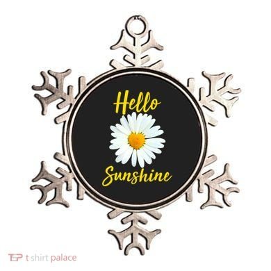 Cute Hello Sunshine Heart Daisy Flower Ornament