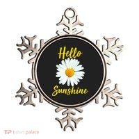 Cute Hello Sunshine Heart Daisy Flower Ornament thumb 0