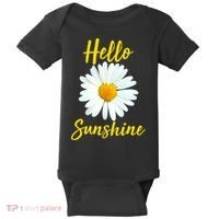 Cute Hello Sunshine Heart Daisy Flower Baby Bodysuit thumb 0