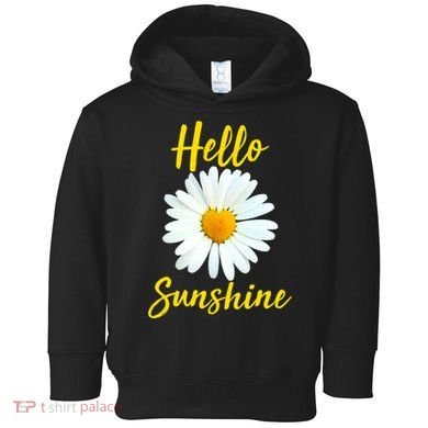 Cute Hello Sunshine Heart Daisy Flower Toddler Hoodie