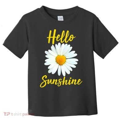 Cute Hello Sunshine Heart Daisy Flower Toddler T-Shirt
