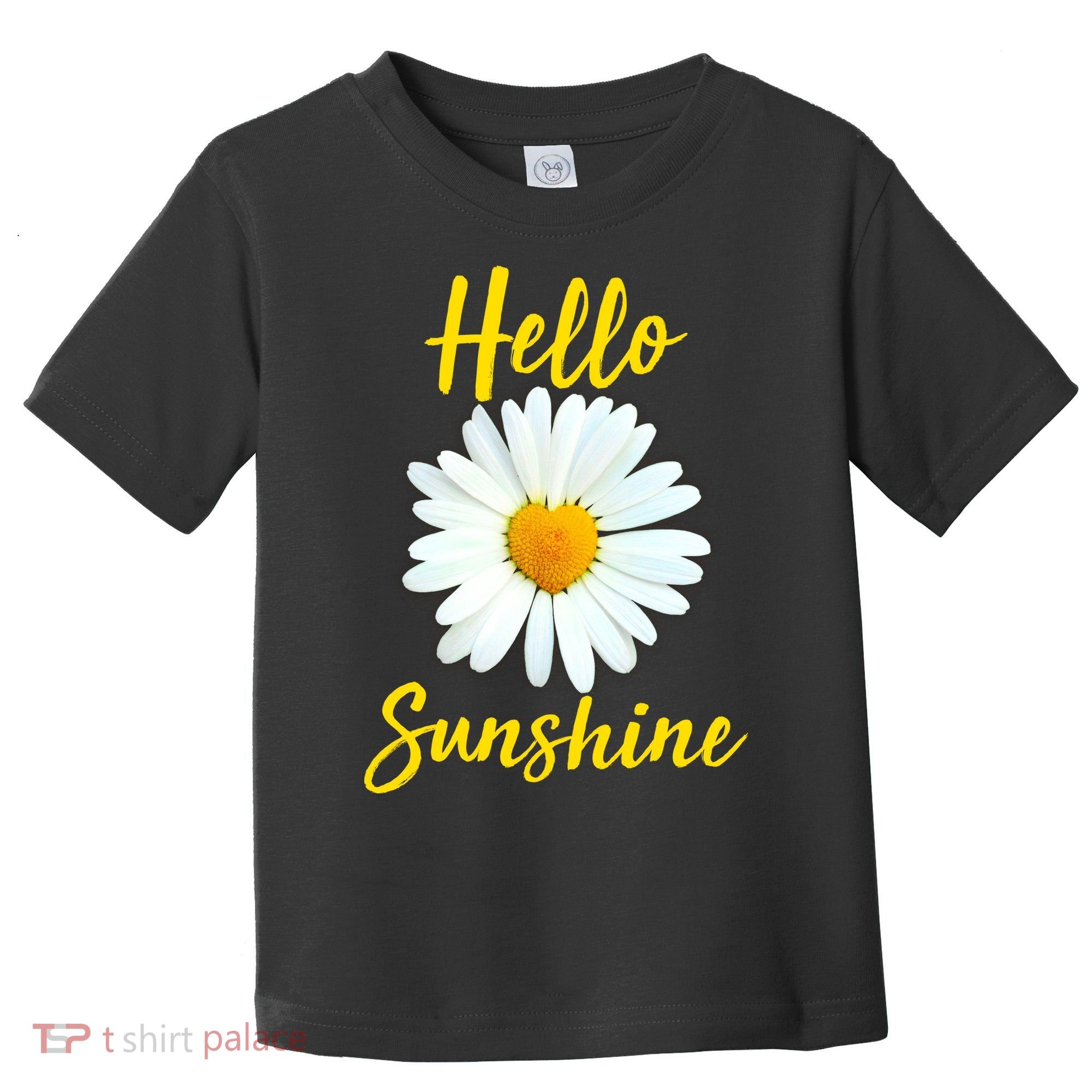 Cute Hello Sunshine Heart Daisy Flower Toddler T-Shirt