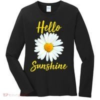 Cute Hello Sunshine Heart Daisy Flower Women's Long Sleeve Shirt thumb 0