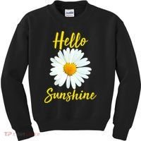 Cute Hello Sunshine Heart Daisy Flower Kids Sweatshirt thumb 0