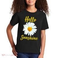 Cute Hello Sunshine Heart Daisy Flower Kids T-Shirt thumb 2