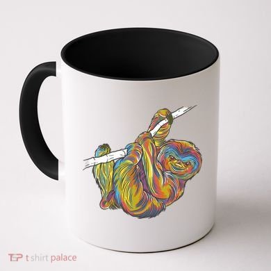 Colorful Hanging Sloth Coffee Mug