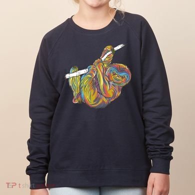 Colorful Hanging Sloth Women's Sweatshirt