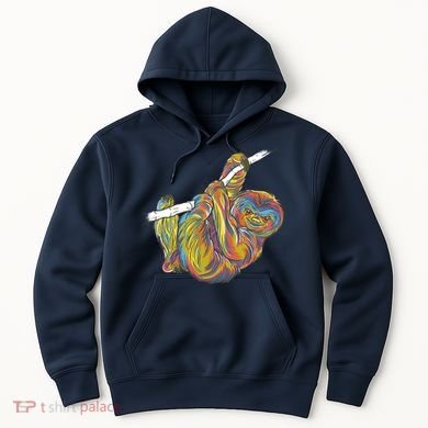Colorful Hanging Sloth Hoodie