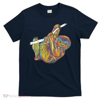 Colorful Hanging Sloth T-Shirt