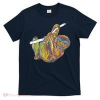Colorful Hanging Sloth T-Shirt thumb 0