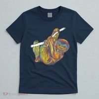 Colorful Hanging Sloth T-Shirt thumb 5