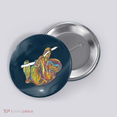 Colorful Hanging Sloth Button