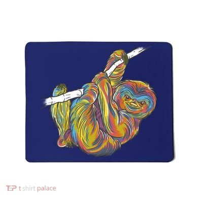 Colorful Hanging Sloth Mousepad