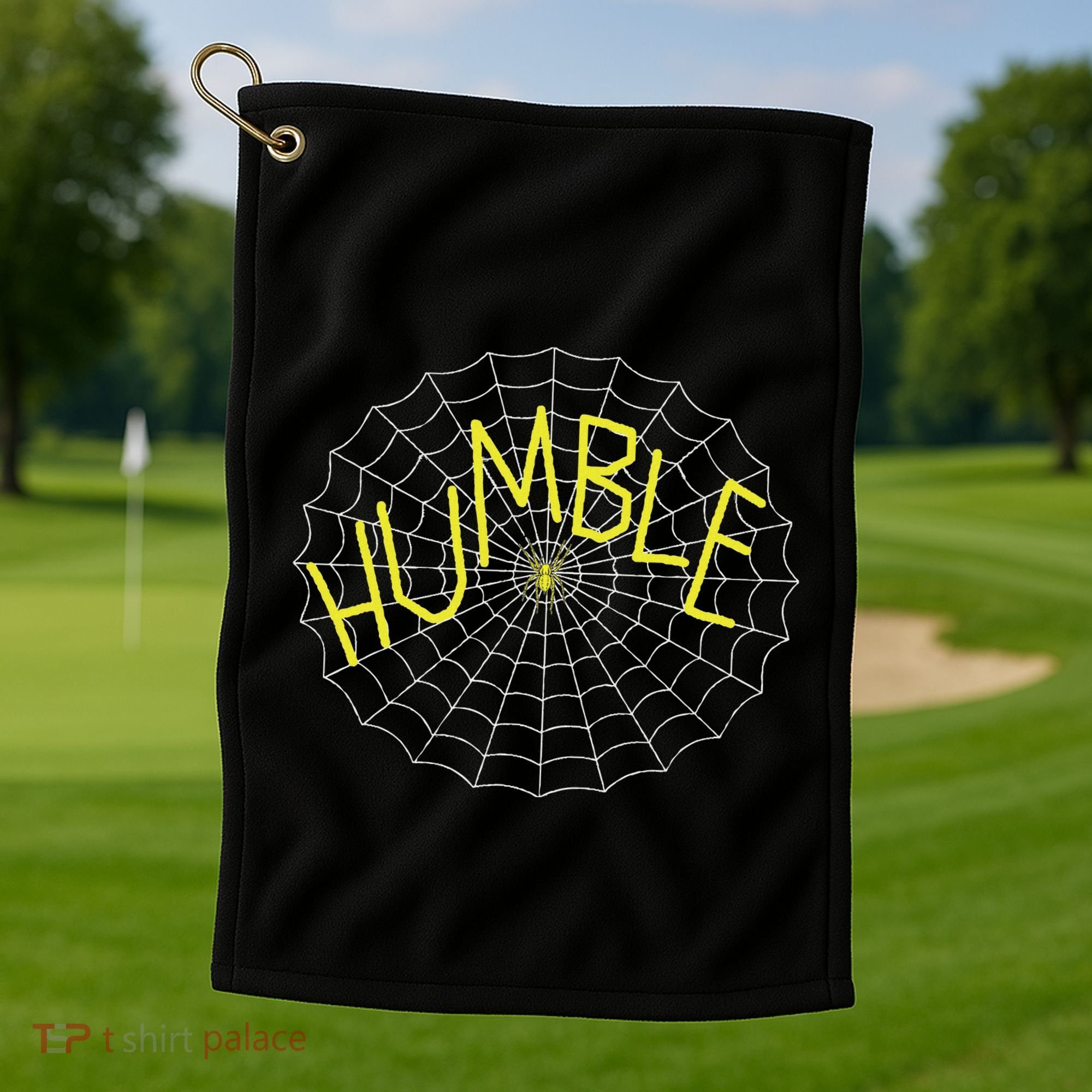 CharlotteS Humble Spider Web Golf Towel
