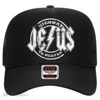 Christian Highway To Heaven Rock N Roll Jesus Hat thumb 0