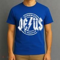 Christian Highway To Heaven Rock N Roll Jesus T-Shirt thumb 3
