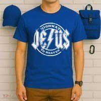 Christian Highway To Heaven Rock N Roll Jesus T-Shirt thumb 6