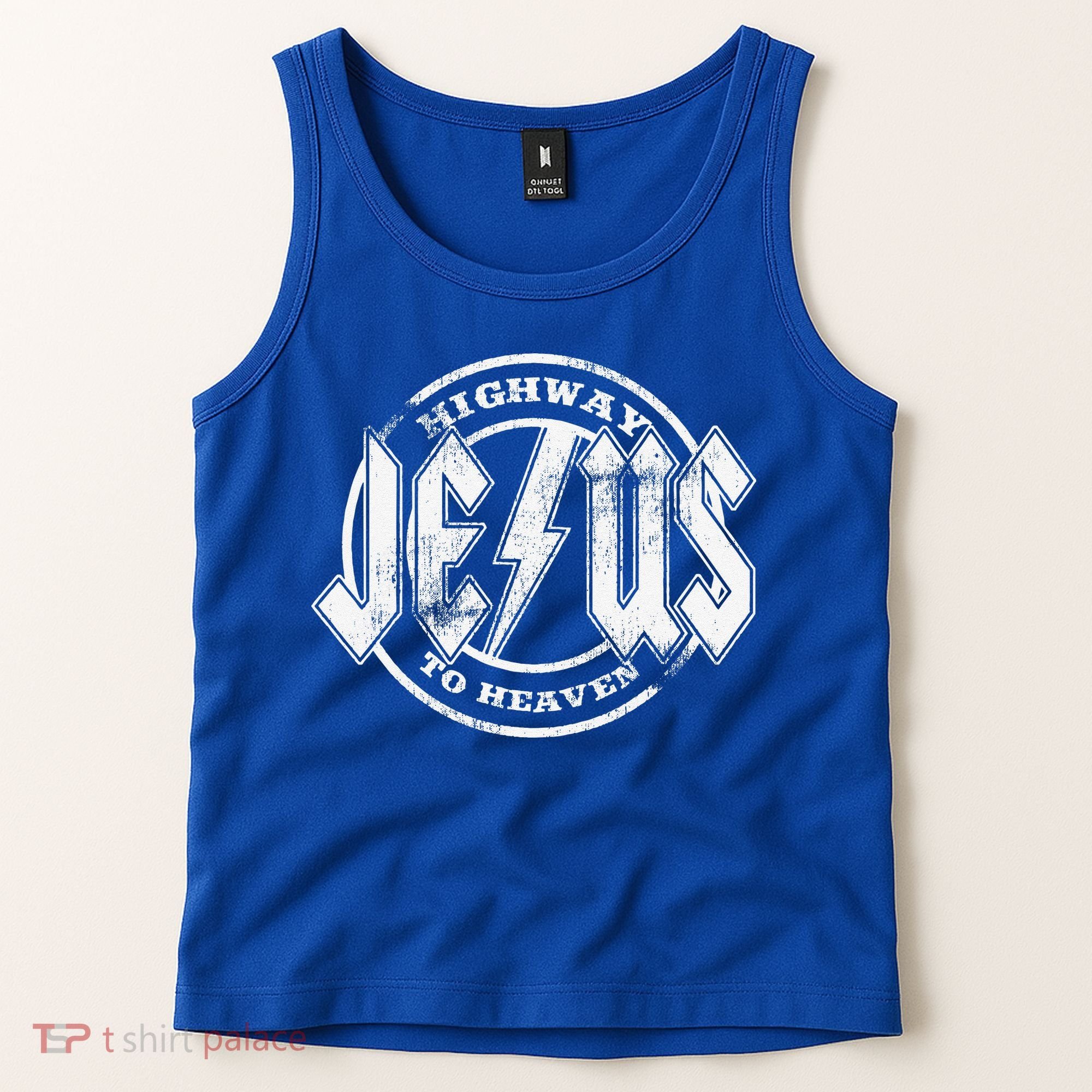 Christian Highway To Heaven Rock N Roll Jesus Tank Top