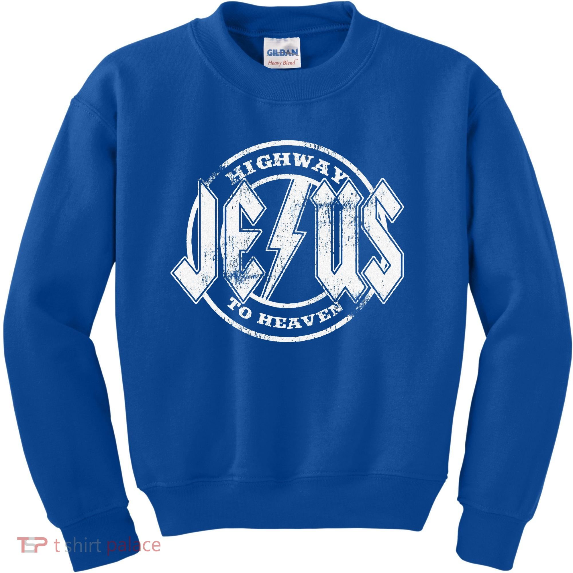 Christian Highway To Heaven Rock N Roll Jesus Kids Sweatshirt