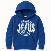 Christian Highway To Heaven Rock N Roll Jesus Kids Hoodie thumb 0