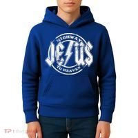Christian Highway To Heaven Rock N Roll Jesus Kids Hoodie thumb 4
