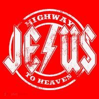 Christian Highway To Heaven Rock N Roll Jesus Santa Hat thumb 1