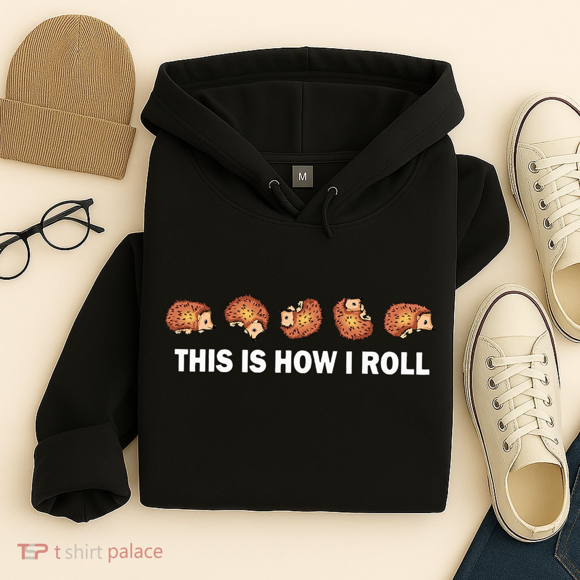 Cute Hedgehog This Is How I Roll Hedgehog Hoodie